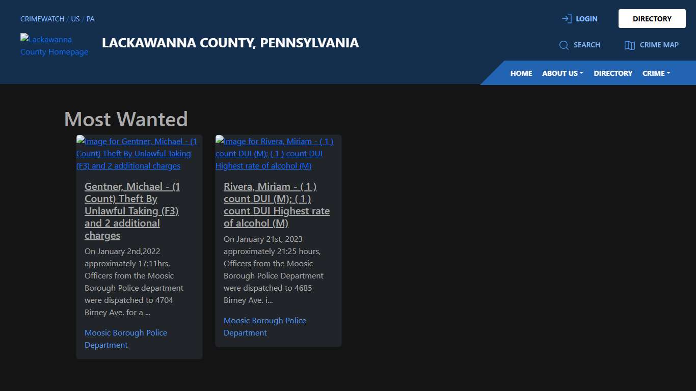 Most Wanted for Lackawanna County, Pennsylvania | CRIMEWATCH